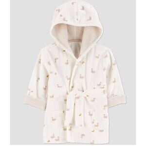 Carter's Just One You® Baby Duck Robe - Gray: Midweight Cotton Bath Wrap 0-9M